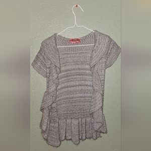Grey ruffled juniors cardigan - Used